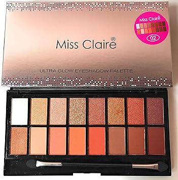 Miss Claire Ultra Glow Eyeshadow Palette 2, Multi, 16 grams, Multicolor, 16 g