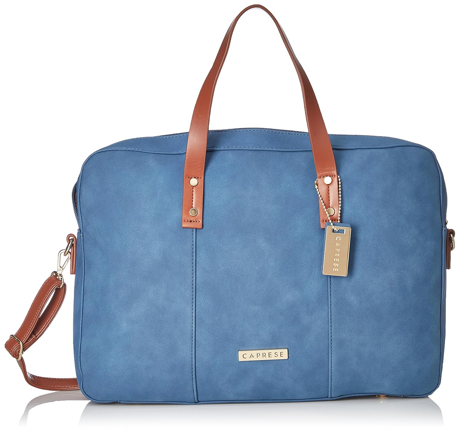 caprese felicia women's satchel (navy and tan) ()