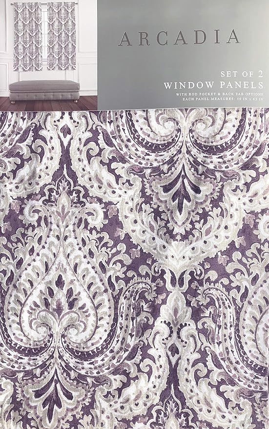 Amazon Com Arcadia Window Panels Draperies Rod Pocket Back Tab