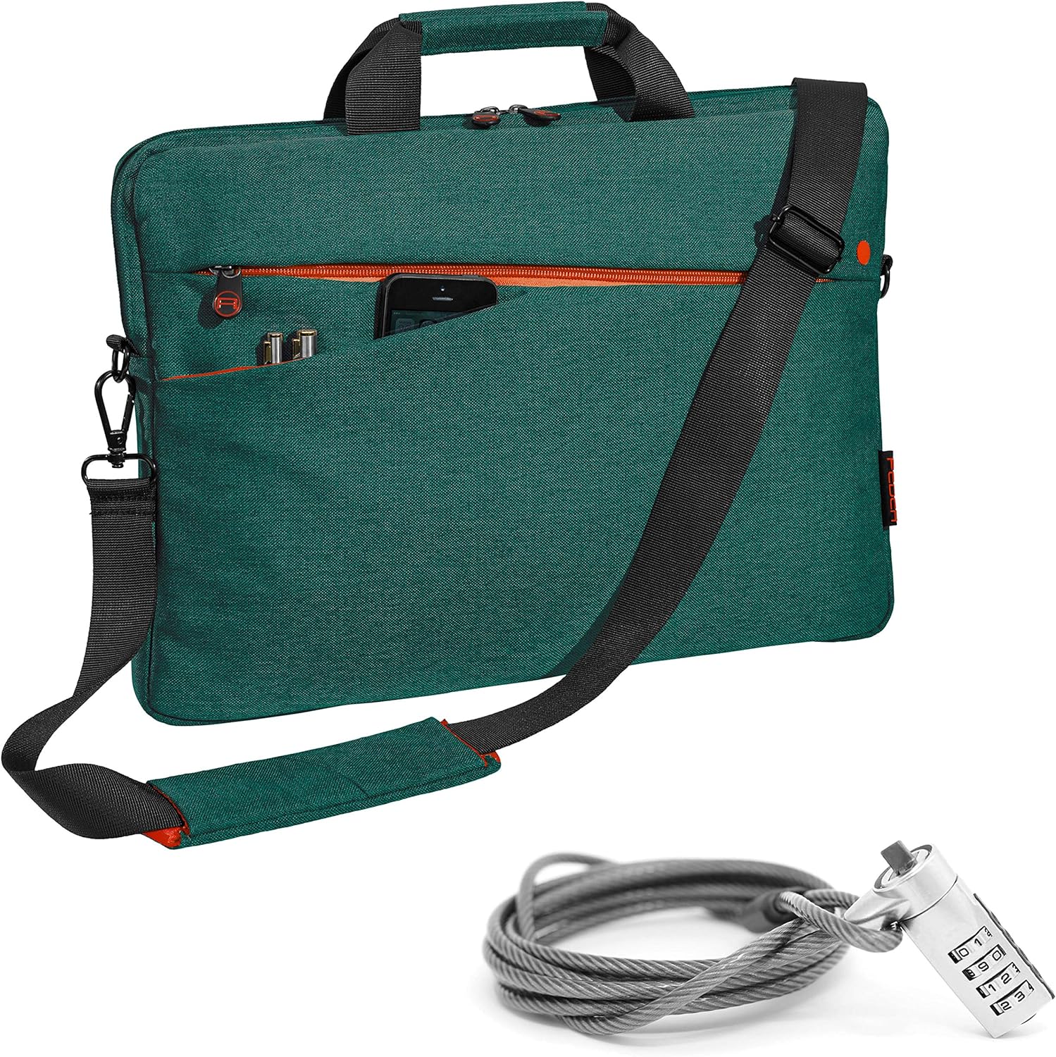 PEDEA Laptop Bag Fashion Bag for notebooks with Screens up to 15.6 inches (39.6 cm); Shoulder Bag with Shoulder Strap incl. Notebook Lock, Turquoise