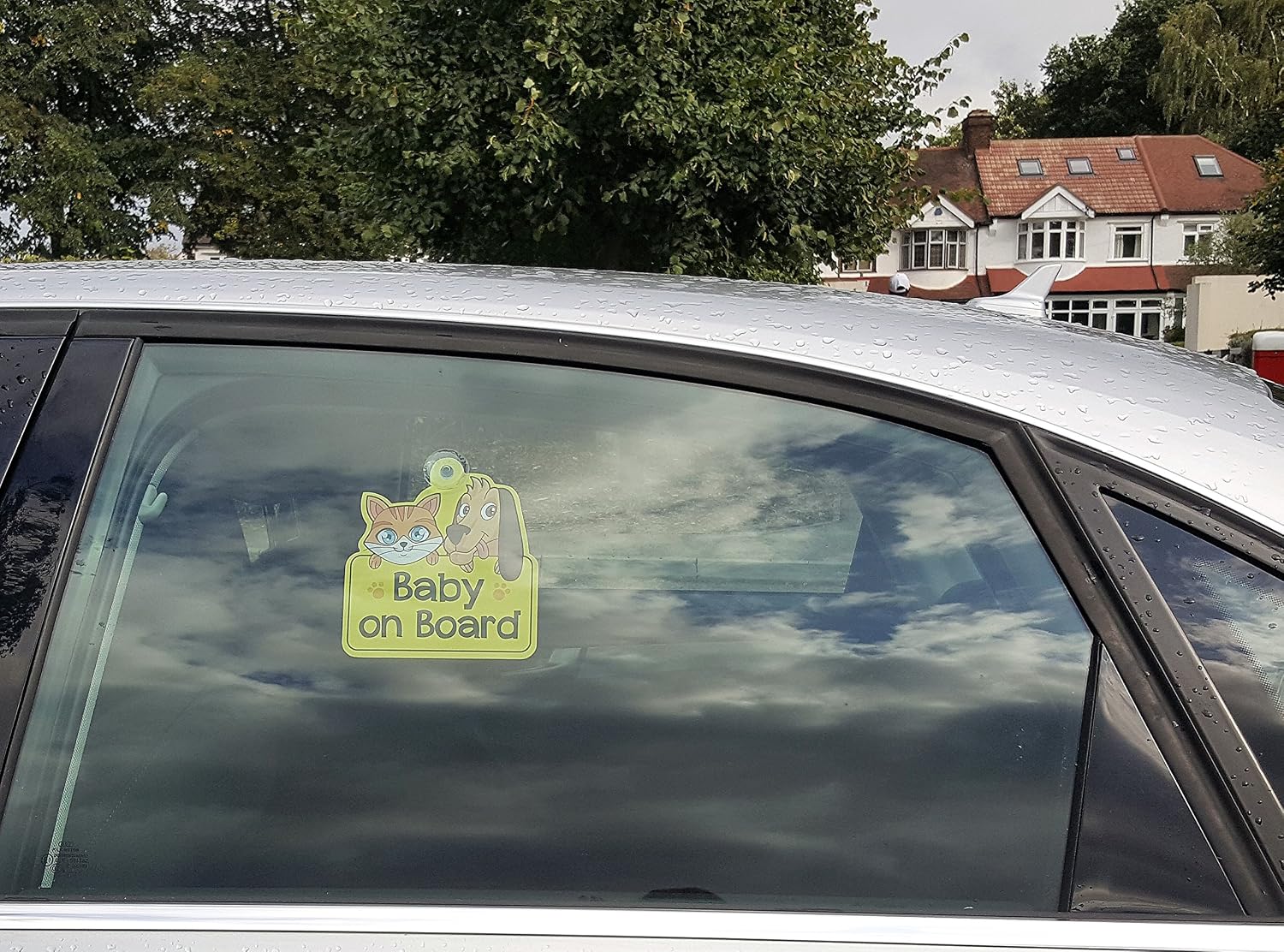 Baby on Board car sign for car window, Great gift/gifts/present/presents for new baby girl, boy, kid, child, children - Image 3