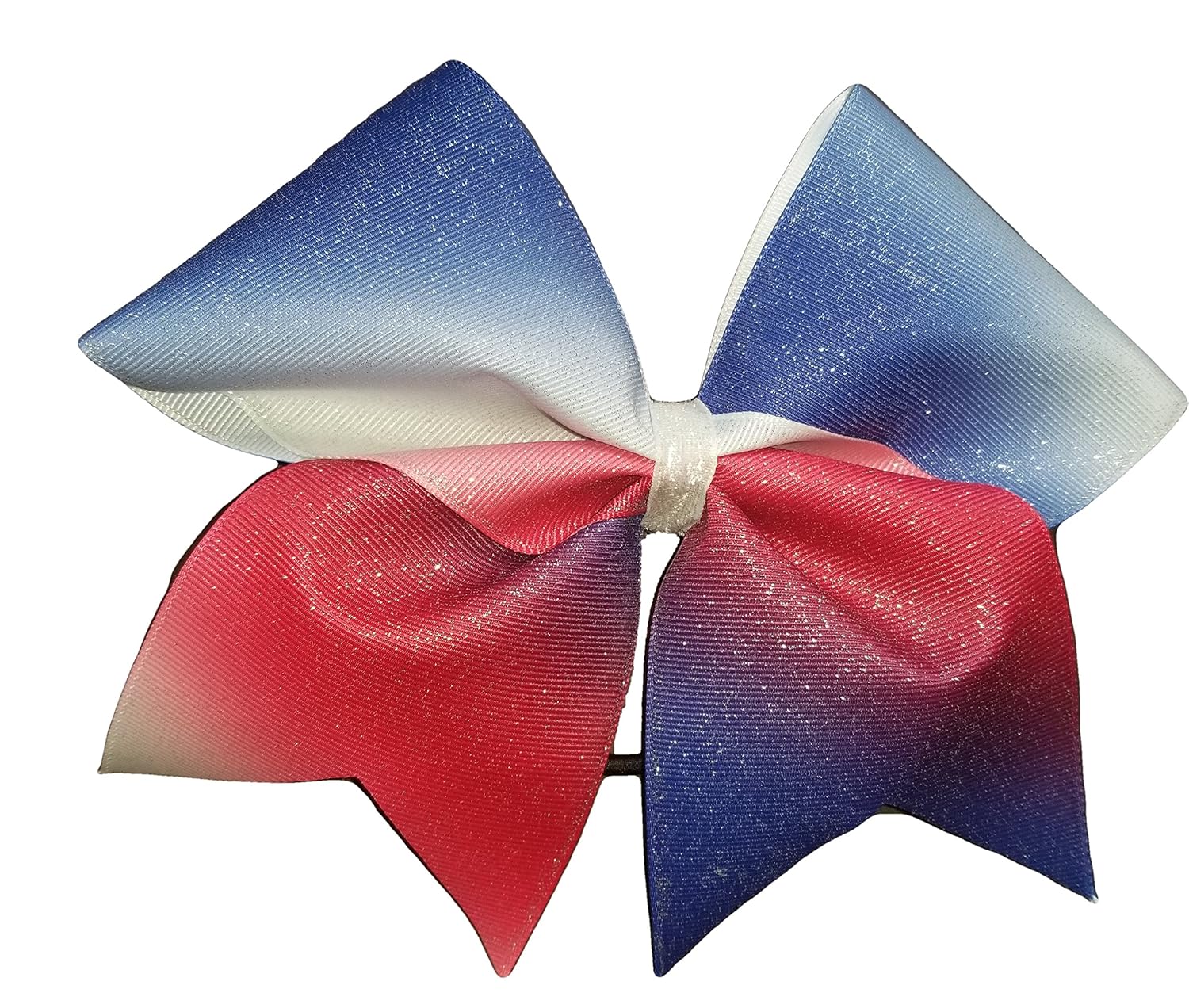 Amazon Com Cheer Bows Glittery Red White And Blue Ombre