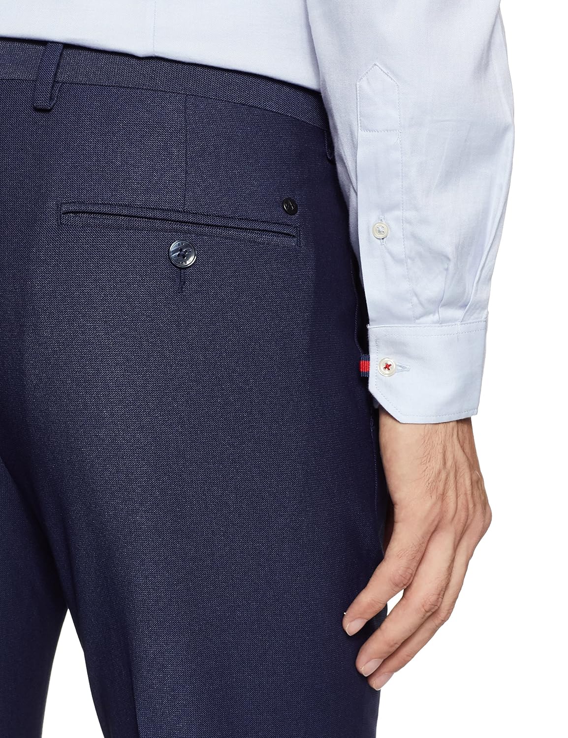 arrow new york men's pleat-front poly viscose formal trousers