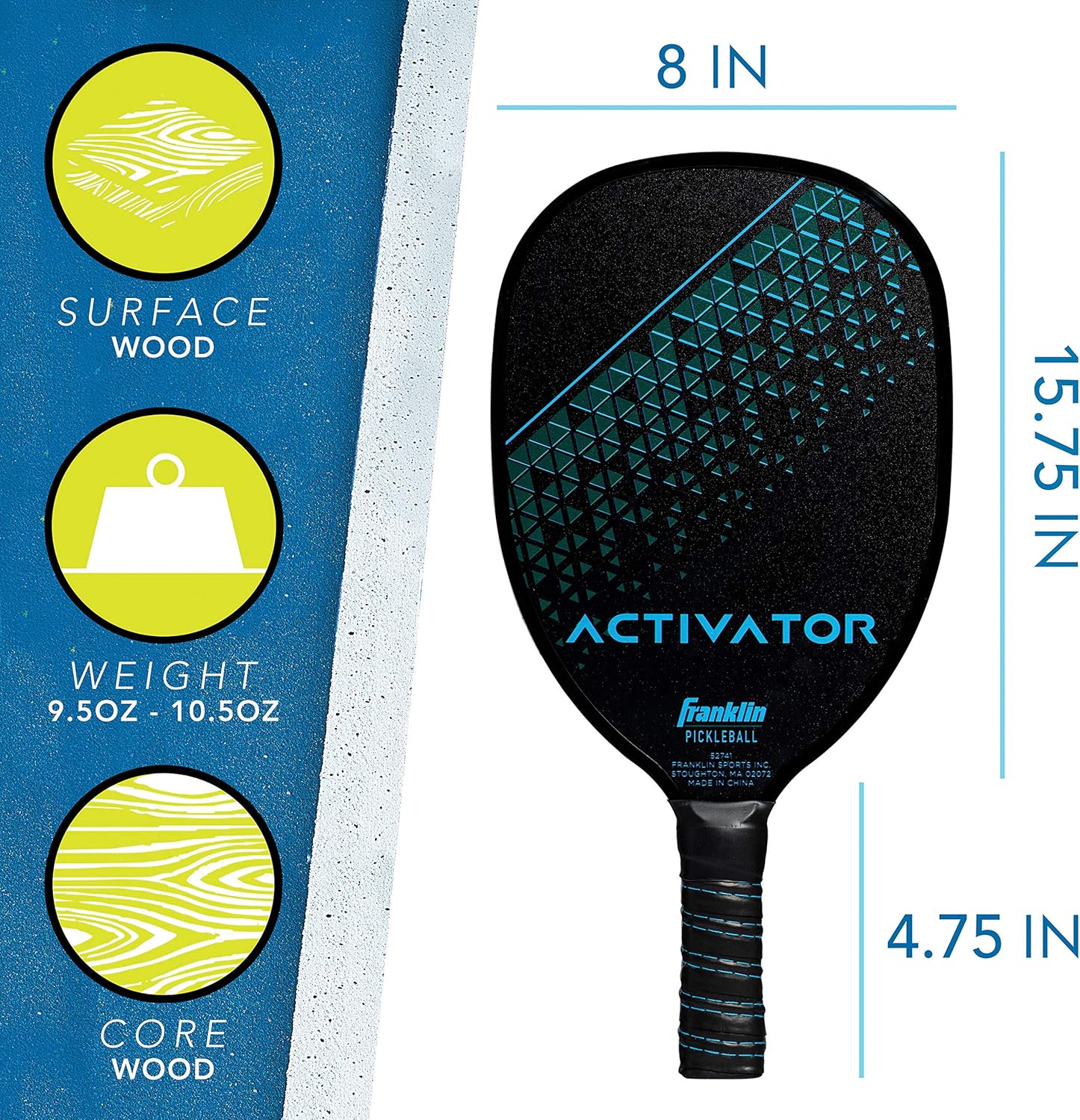 Franklin Sports Pickleball Paddle and Ball Set - Wooden - Activator - 2 Player - USAPA Approved : Sports & Outdoors