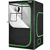 VIVOSUN 48"x48"x80" Mylar Hydroponic Grow Tent with Observation Window and Floor Tray for Indoor Plant Growing 4' x4'
