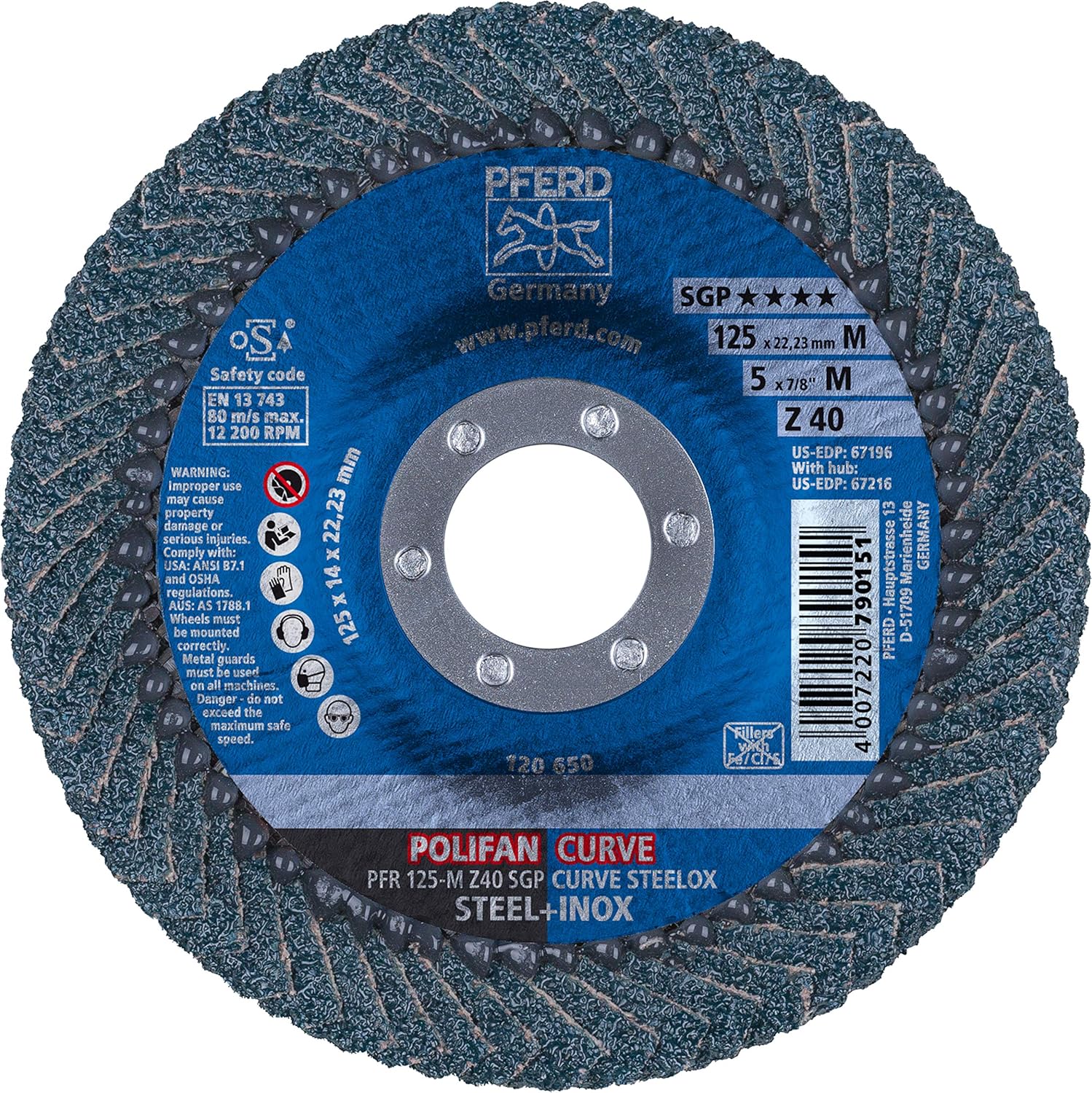 PFERD Polifan Abrasive Flap Disc 