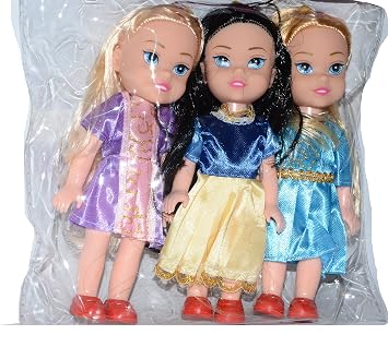 Buy Vibgyor Vibes Small Baby Triplet Girl Sisters Long Hair Doll
