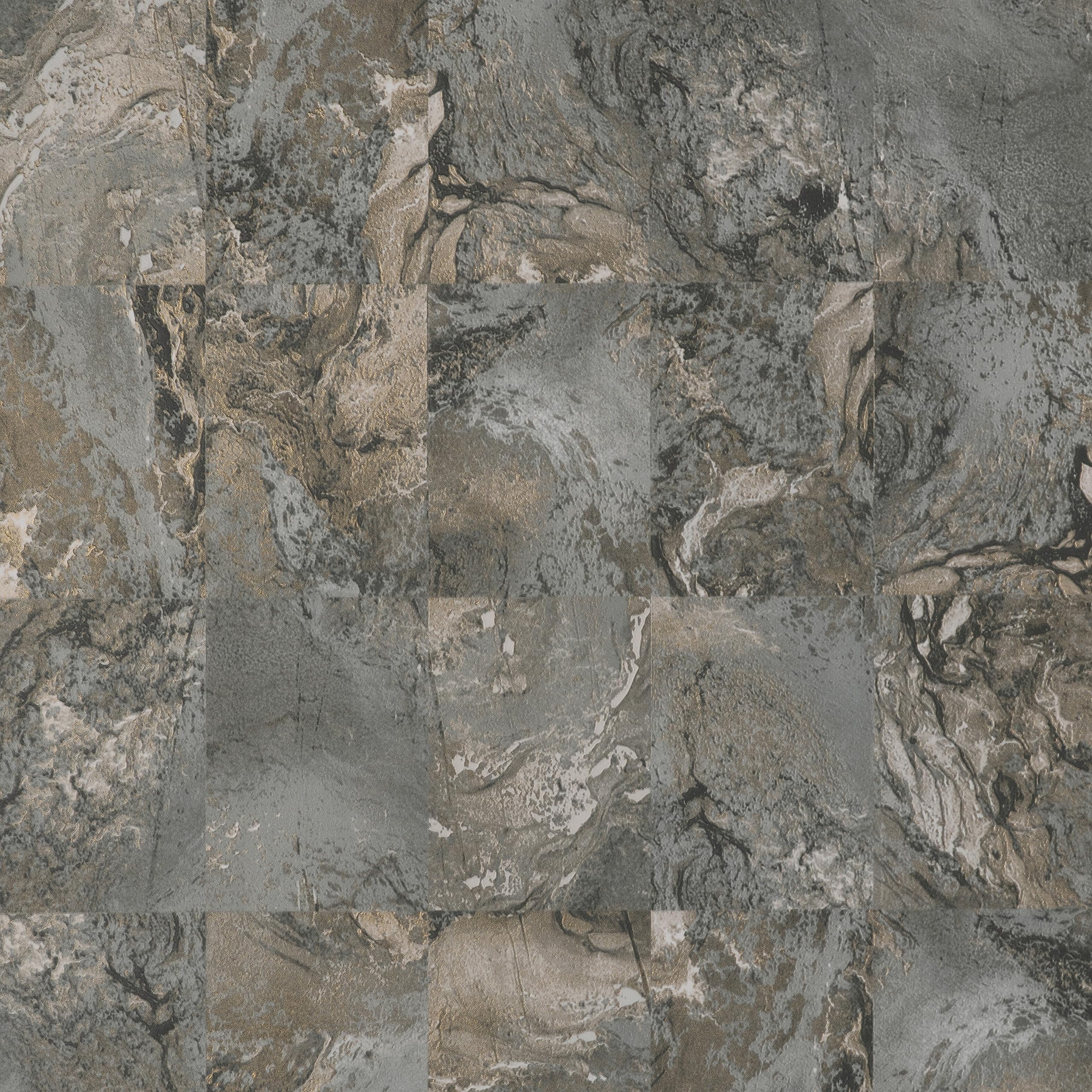 Fine Decor Savona Marble Tile SIDEWALL Slate