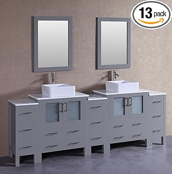 Bosconi Bathroom Vanities 96 Classic Double Vanity Set With Oval
