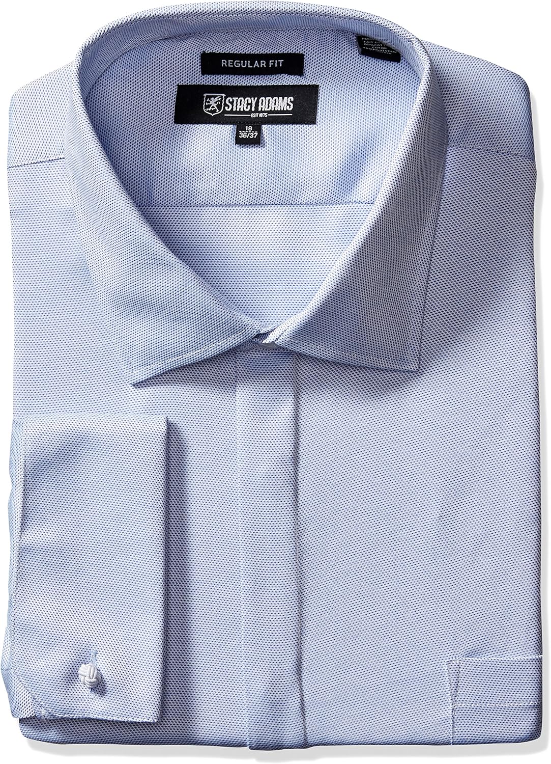 STACY ADAMS Men's BigTall Textured Solid Dress Shirt Clothing