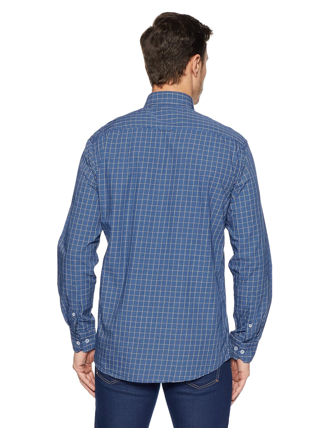 arrow sports men's checkered regular fit cotton casual shirt