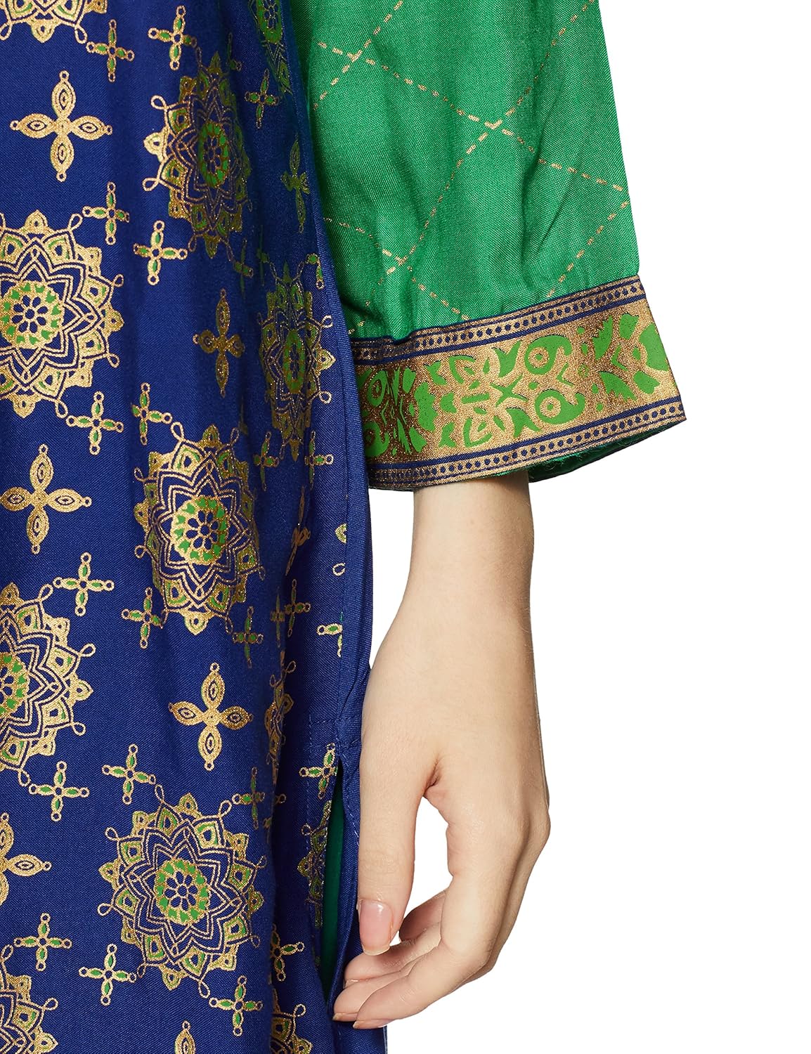 rangmanch by pantaloons women's rayon straight kurta