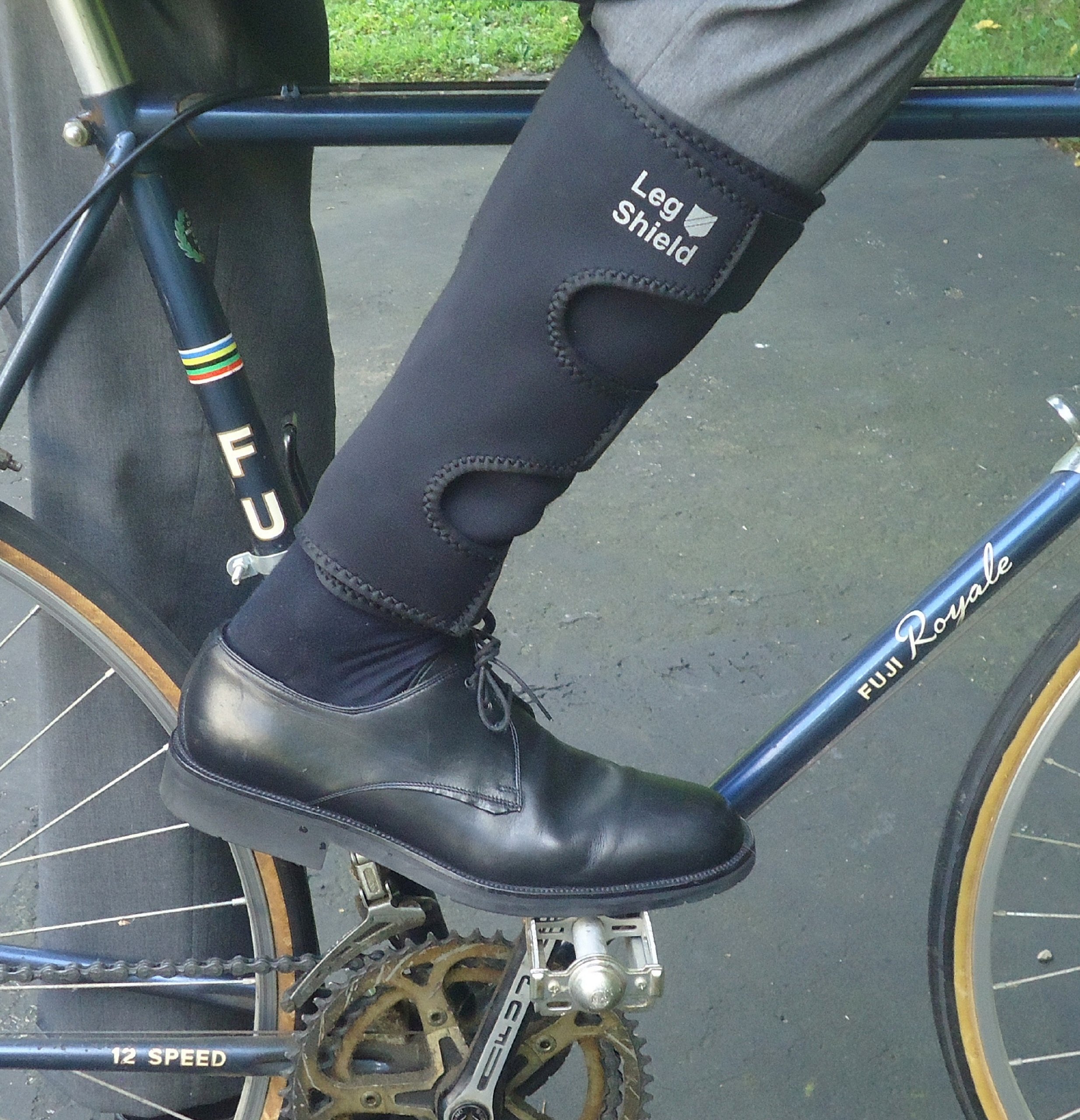 Leg Shield Bike Pant Protector Completely Protects Cyclist's Pants