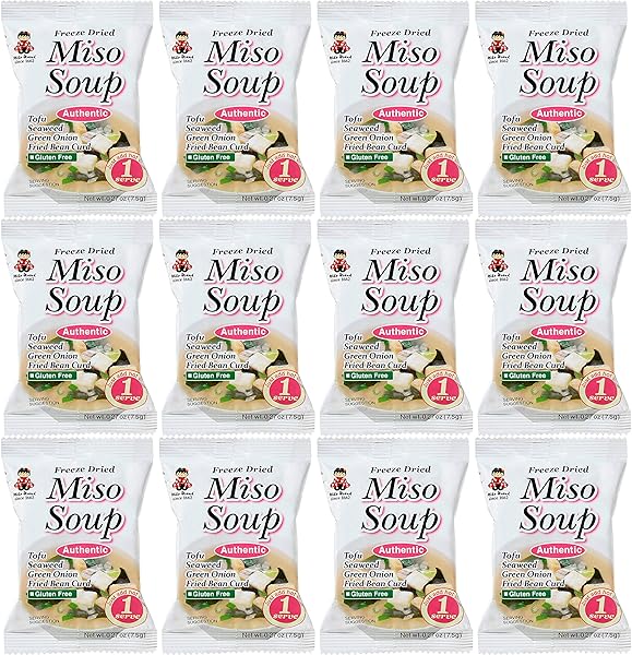 MIKO BRAND FREEZE DRIED AUTHENTIC SOUP MISO, 0.27 OUNCE (PACK OF 12)