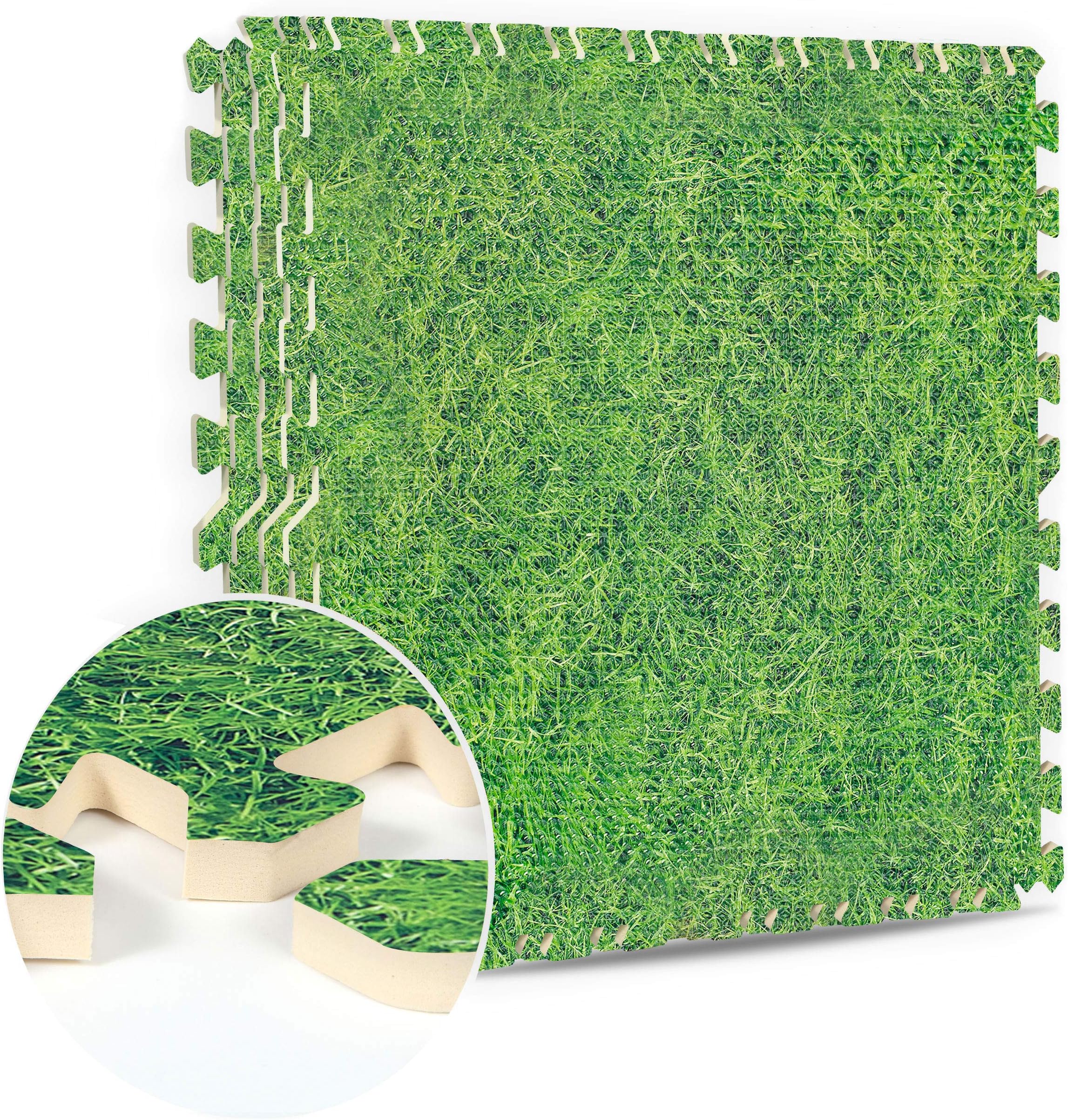 Interlocking EVA Foam Mats Light & Dark Wooden Floor Effect Gym Play Home Workout Soft Tiles Mat 12mm (60x60cm)