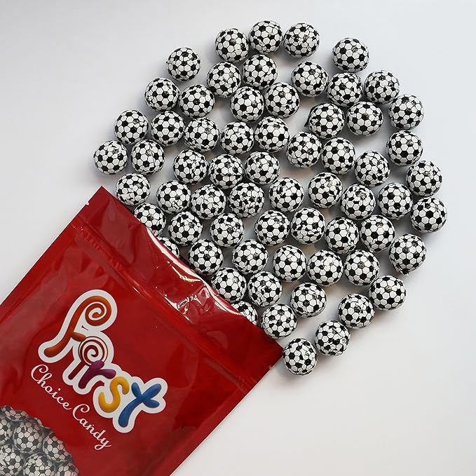 FirstChoiceCandy Milk Chocolate Foil Wrapped Balls (Soccer