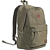 seemeroad Durable Canvas College Rucksack Laptop Excursion Backpack Travel Notebook School Backpack Bookbag For Men Women Military Green Factory Directly
