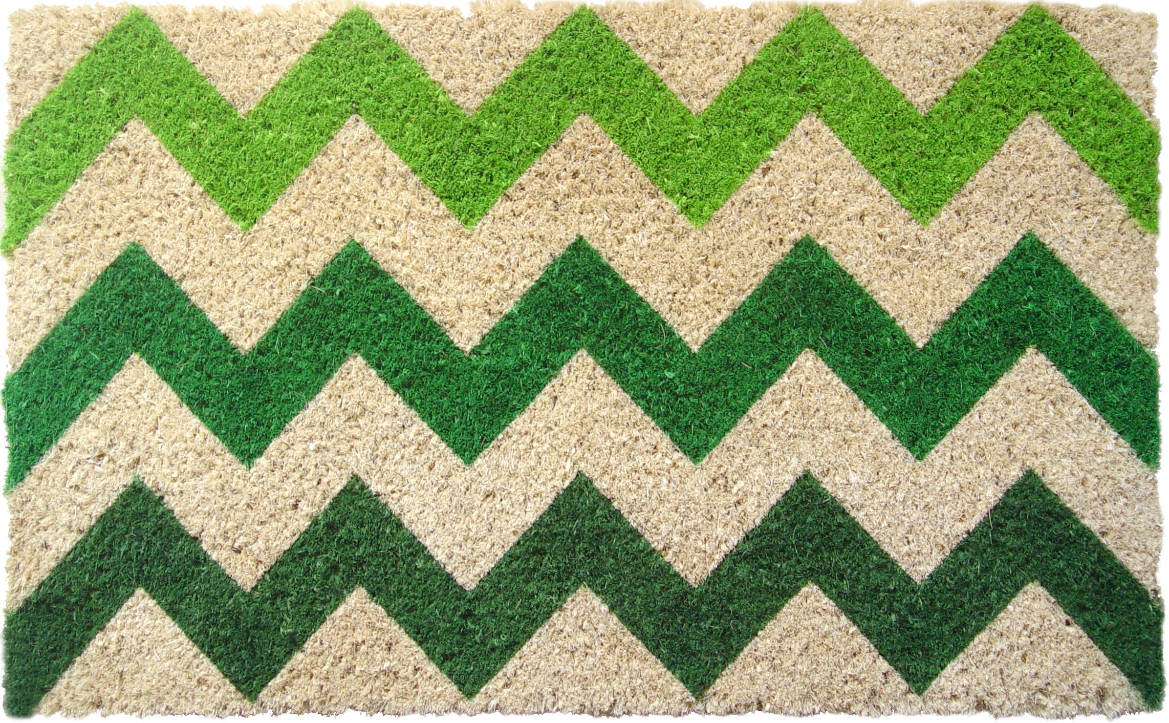 Entryways 45 x 75 cm Coir Chevron Handwoven Coconut Fiber Doormat