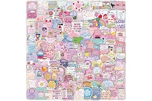 Holographic Self-Care Quote Stickers 200PCS, Waterproof Vinyl Positive Affirmation Stickers (2.4 in / 6 cm), Aesthetic Motiva