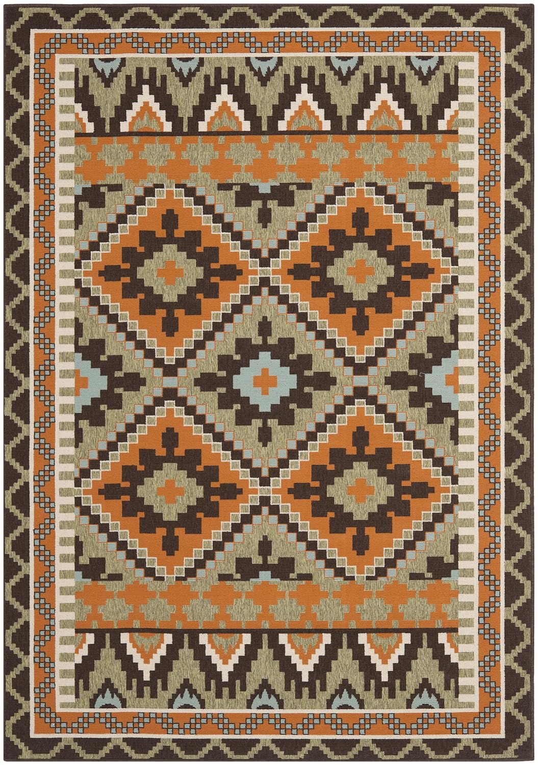 veranda indoor outdoor rug collection on Home Decor Ver096 0742 3 27 X 5 Safavieh Veranda Collection Ver096 0742 Indoor Outdoor Green And Terracotta Contemporary Southwestern Area Rug Home Decor