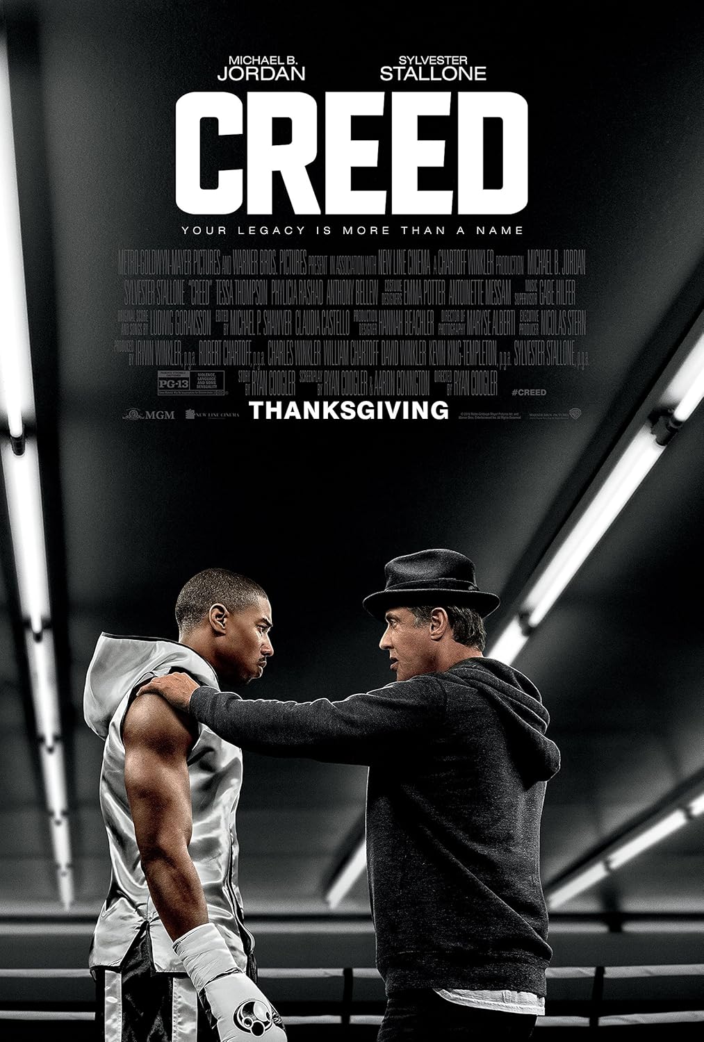 Creed - Movie Poster, Size 24 x 36" Inches , Glossy Photo Paper (Thick 8mil) - Michael B. Jordan, Sylvester Stallone, Tessa Thompson