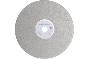 ChilternCasa 6 Inch Diamond Grinding Disc, Coated Flat Lap Disk Abrasive Wheel 1/2 Inch Arbor Hole Medium Grit 120 for Polishing Lapping Granite Marble Gemstone, Rock, Glass,Tile,Tungsten