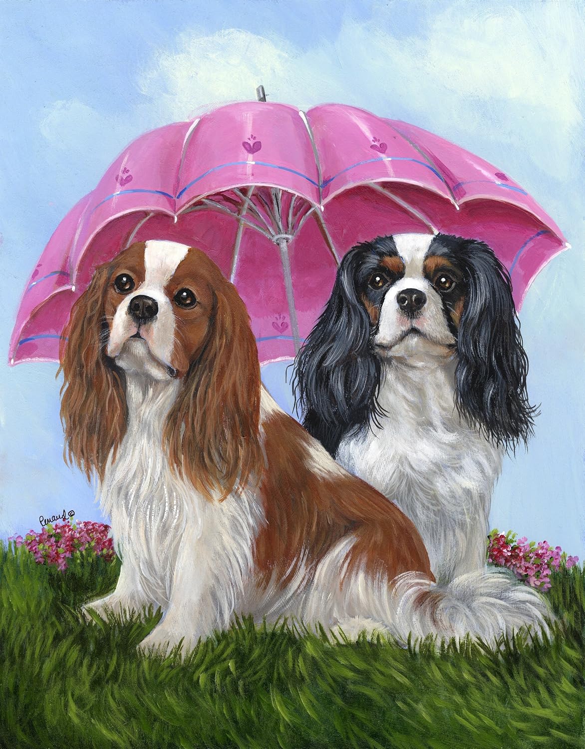 cavalier king charles spaniel paintings