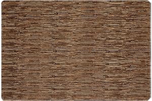 TOWN & COUNTRY BASICS Smooth Step Houndstooth Low Profile Utility Kitchen Mat, Machine Washable, with Non-Slip Backing, Brown/Beige, 24"x35"