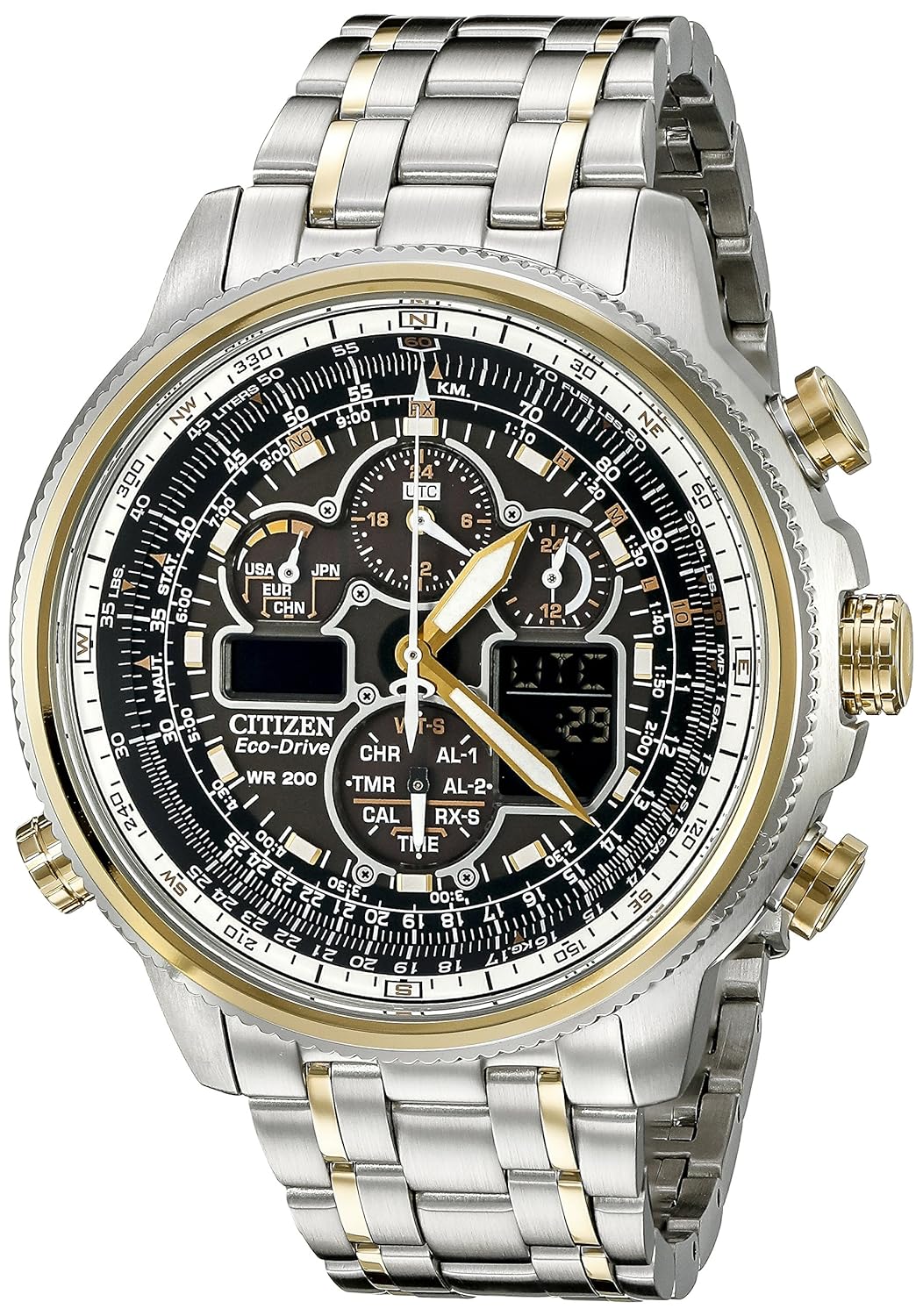 Amazon.com: Citizen Men's JY8034-58E Navihawk Two-Tone Stainless Steel Eco