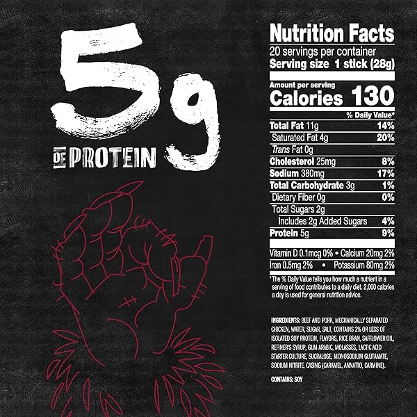 JACK LINK’S WILD SNACK STICKS, DR PEPPER INSPIRED FLAVORS – PROTEIN SNACK STICKS WITH 5G OF PROTEIN PER SERVING, KETO FRIENDLY, INDIVIDUALLY WRAPPED – 1.0 OZ (PACK OF 20)