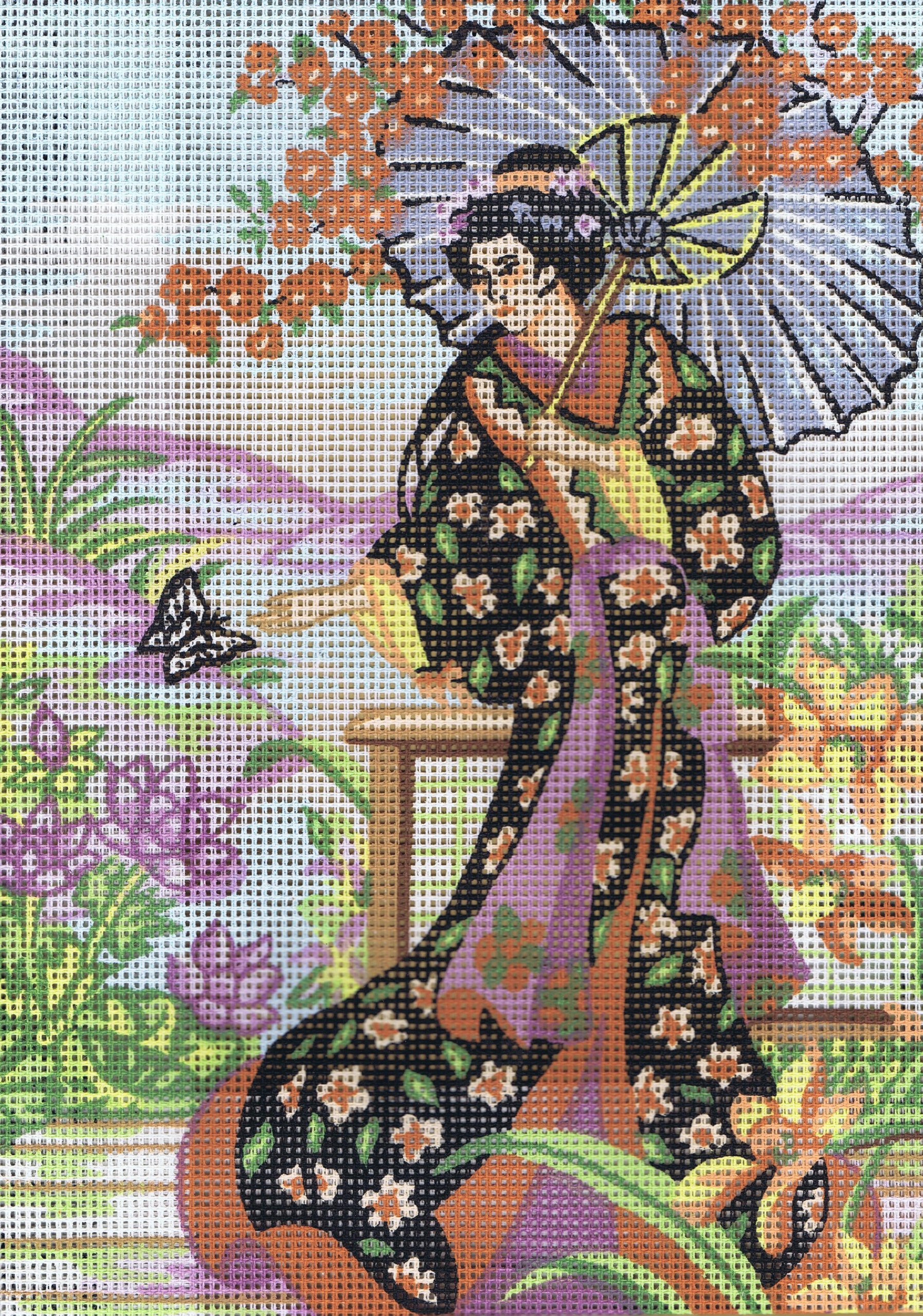 Collection D'Art Tapestry Kit Geisha Girl, 100% Cotton, Multi-Colour, 38 x 25 x 0.5 cm