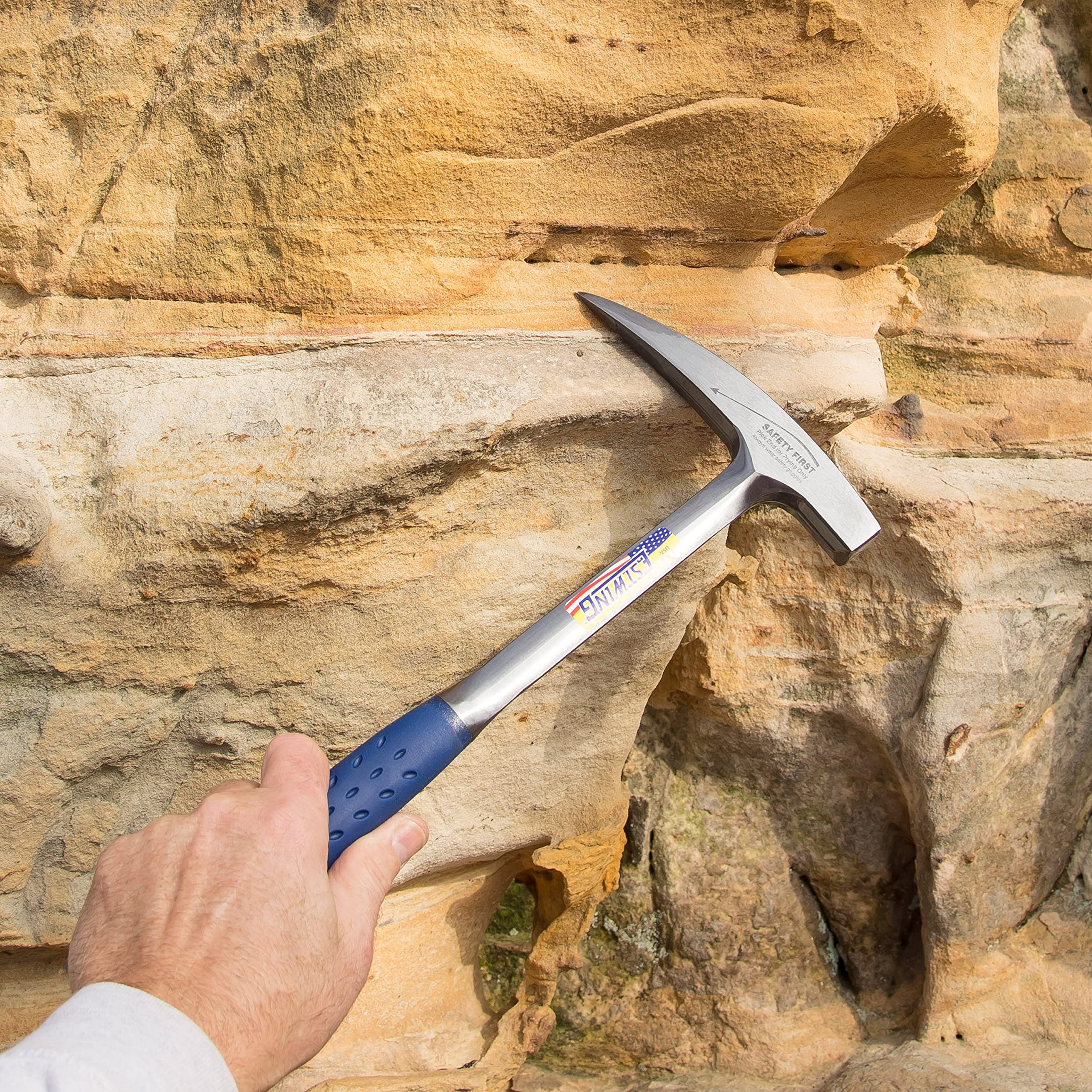 ESTWING Rock Pick 22 oz Geology Hammer with Pointed Tip & Shock