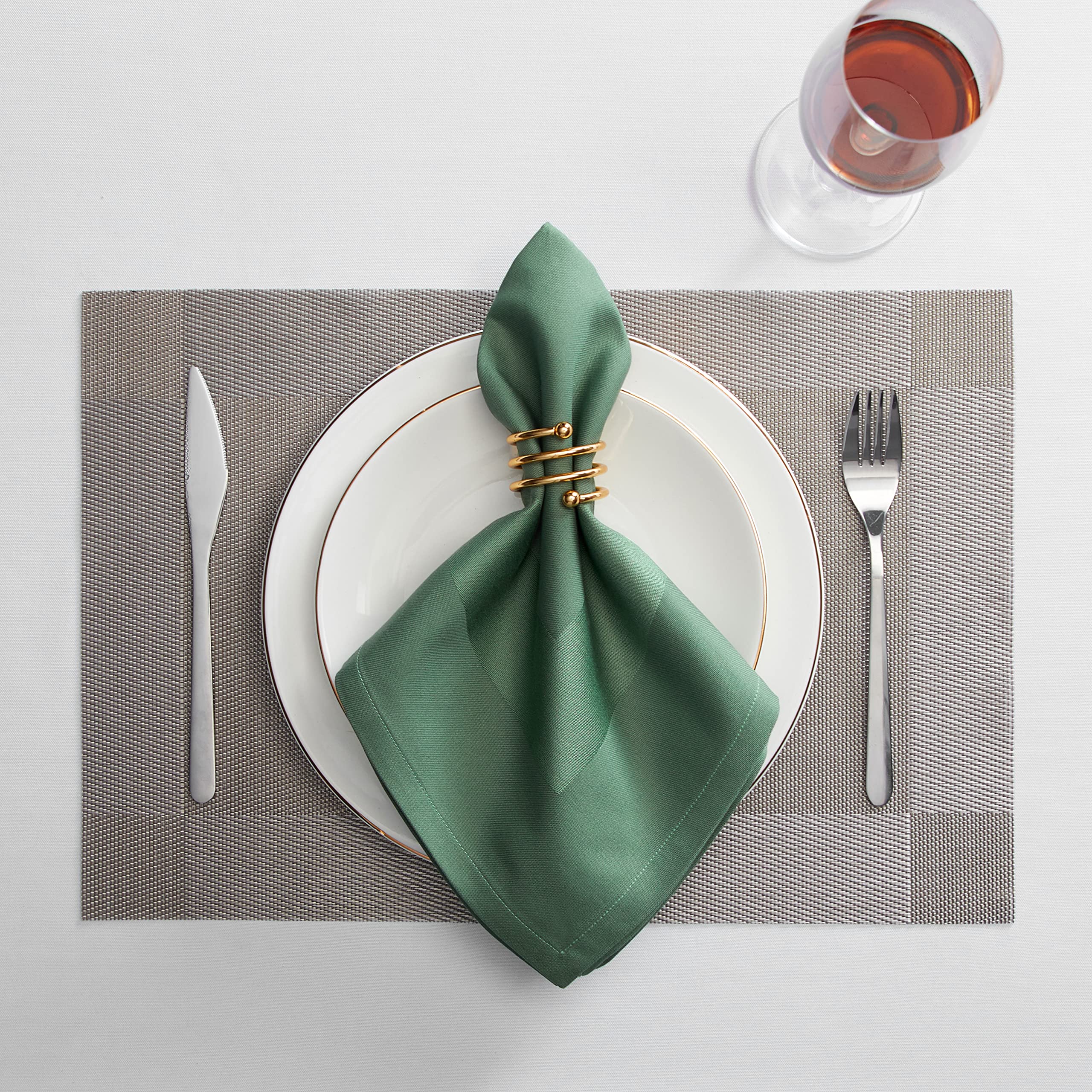Photo 1 of Casabolaj Gorge Scene Collection Cloth Napkins Set of 12 Pack 20x20 Inches Hign-end Dinner 100% Long Staple Cotton Designs for Parties Wedding Holiday Dinners&More(Geometry,Turquoise)