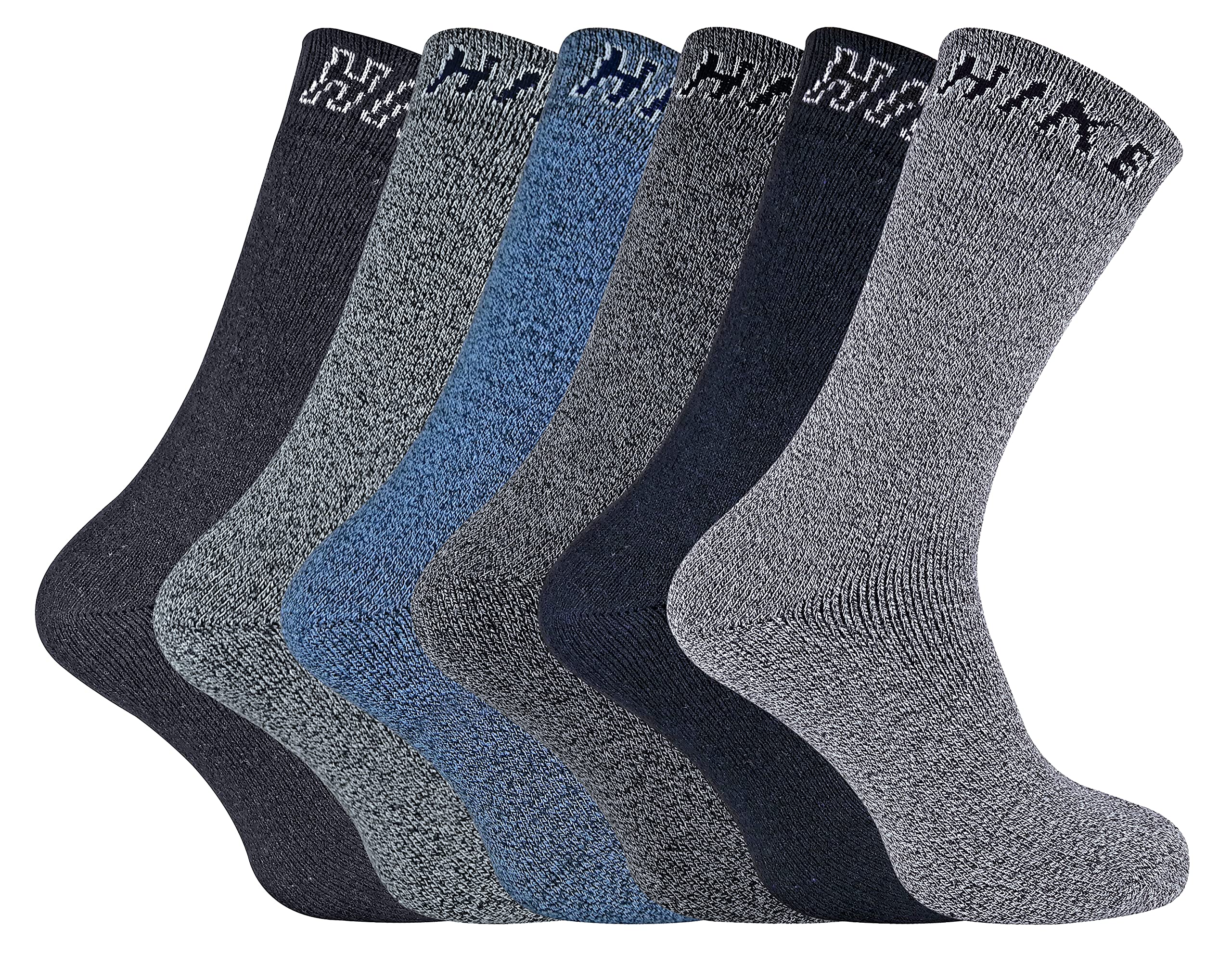 Sock Snob - 6 Pairs HIKE Mens Summer Cushioned Breathable Cotton Hiking Socks (6-11 UK, Pack 1)