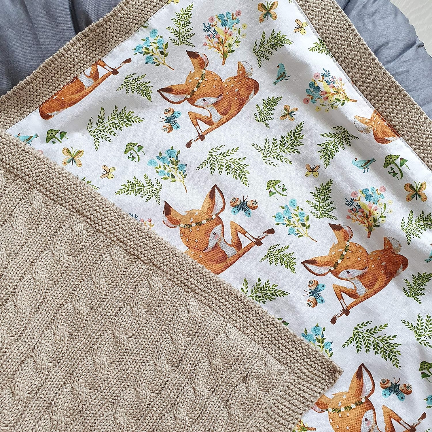 woodland baby blanket