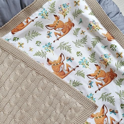 personalized woodland baby blankets