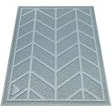 Cat Litter Mat by Alpine Neighbor | XL Jumbo Size for Clean Floor Decorative Chevron Design Cover Extra Large Kitty Litterbox Covered Furniture Tray Small Dog Pet Rug Water Food Cleaning Top Paw Pad