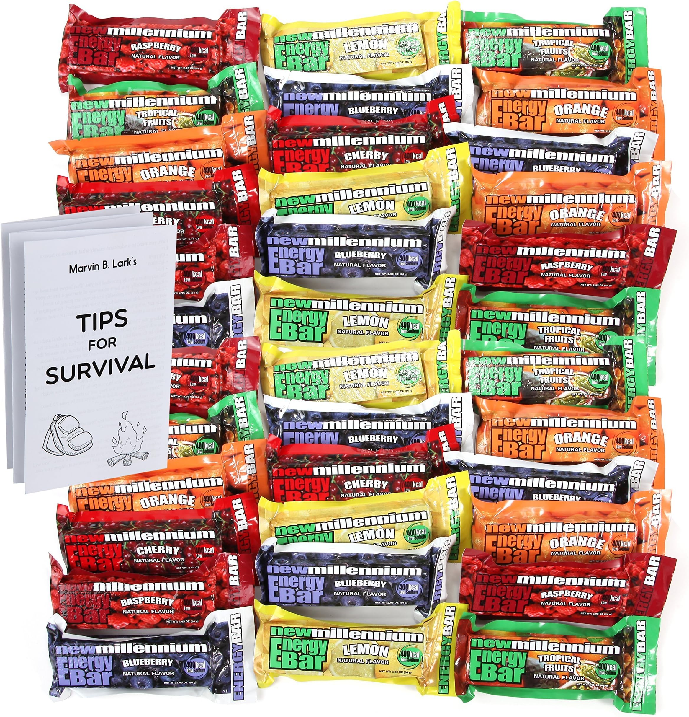 Millennium Energy Bars Assorted Flavors Including Emergency Guide