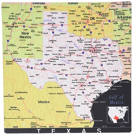new mexico and texas map with cities 3drose Llc 8 X 8 X 0 25 Inches Mouse Pad Image Of Texas Map With new mexico and texas map with cities