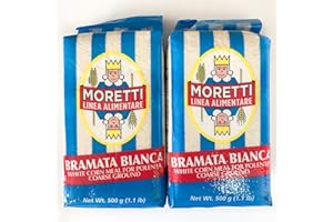 Moretti Bramata Bianca Polenta Coarse White, 2 Packs - 1.1 Pounds each