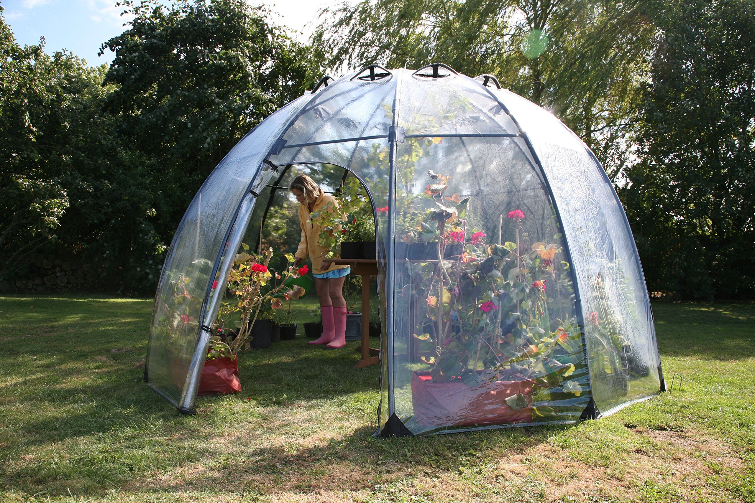 Large Garden Igloo Bubble Tent Geodesic Dome WalkIn Greenhouse Backyard