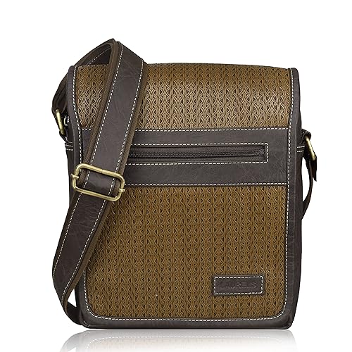 Laurels Explore Tan Color Men Leather Messenger Bag (LMB-EXP-060202)