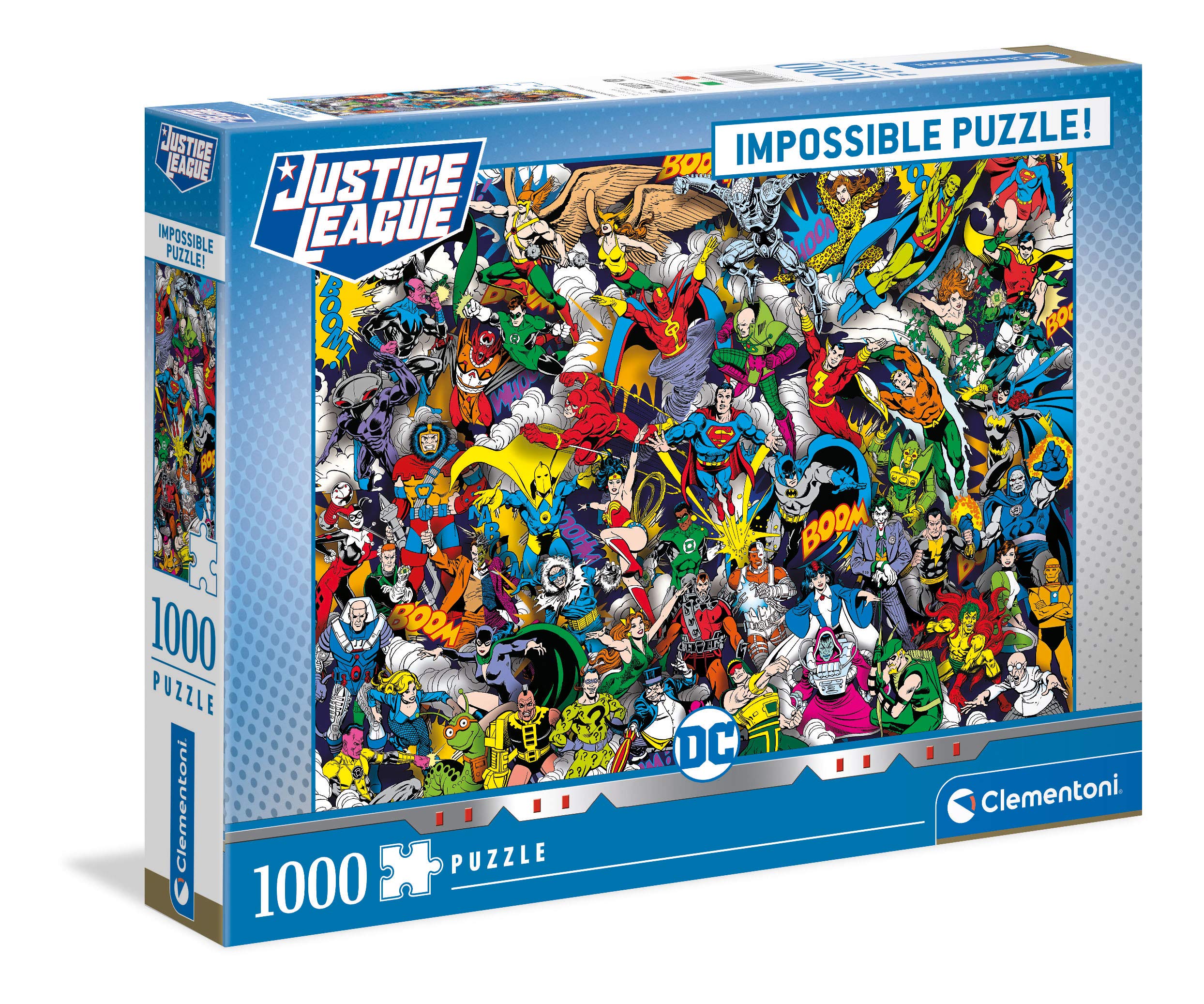Clementoni - DC Comics Impossibile Jigsaw Puzzle for Children and Adults 1000 pieces, 14 Years old and up, 39599