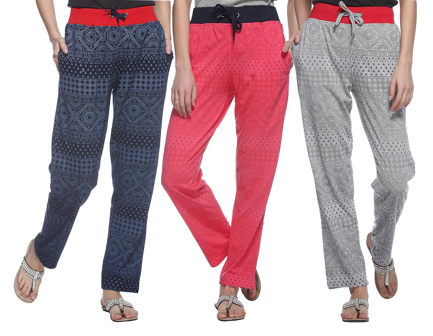 shaun women's cotton track pants (pack of 3)