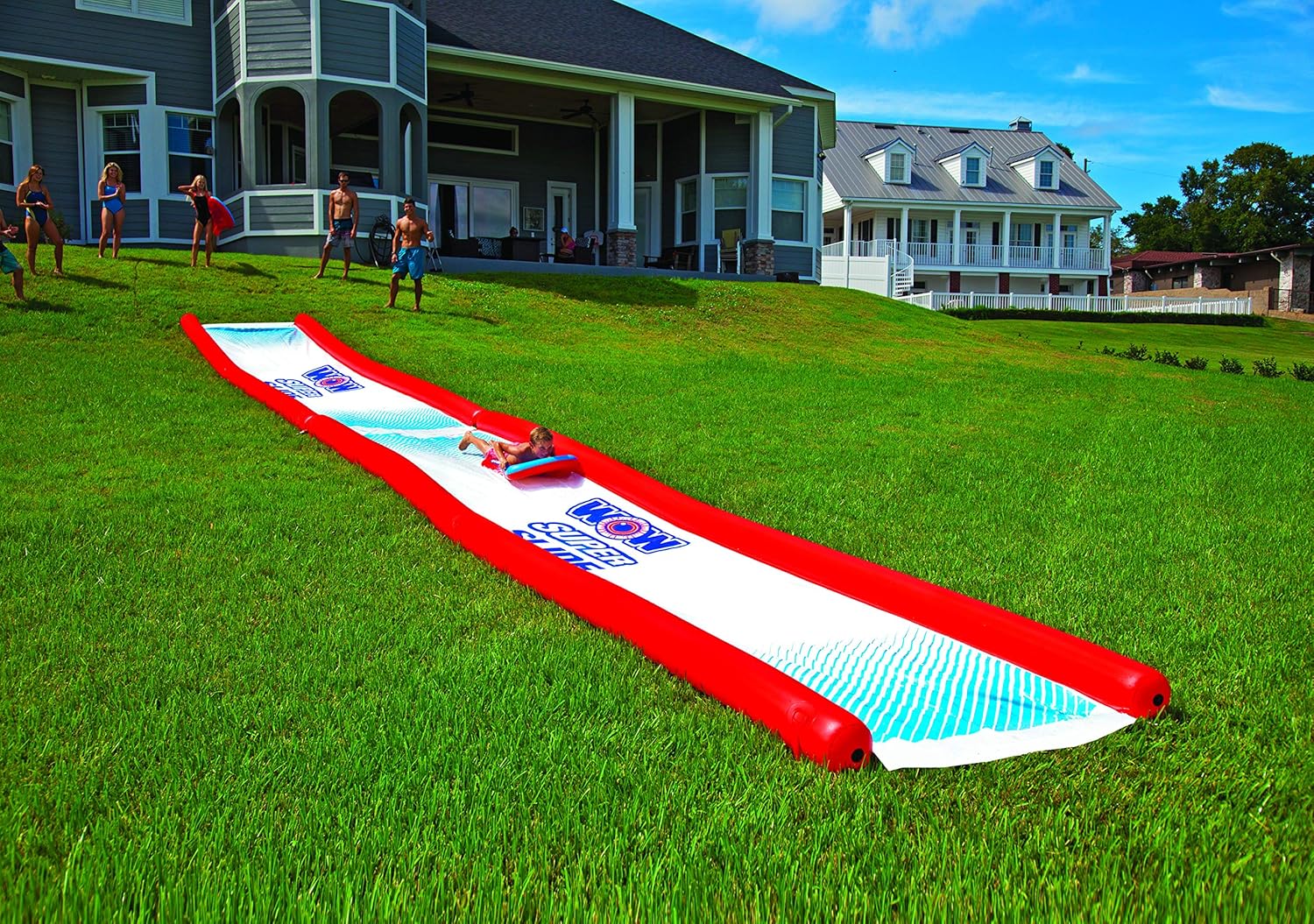 WOW World of Watersports Super Waterslide 25 x 6 Feet Giant Backyard Waterslide with Sprinkler, 20-2212 : Sports & Outdoors