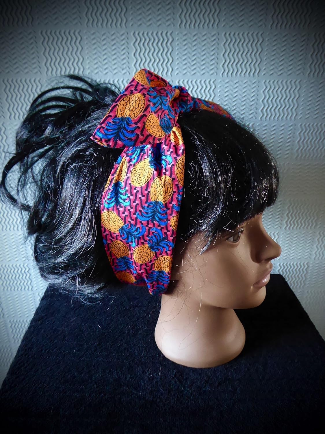 African Hair Scarf Patterned Hair Tie Cotton Self Tie Hair Wrap