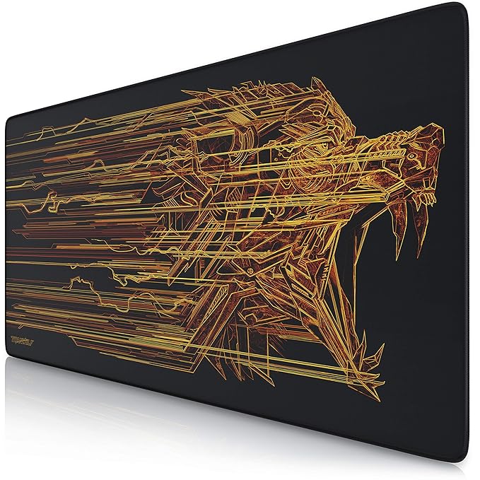 Titanwolf XXL Speed Gaming Mauspad | 900x400 x 4mm | XXL Mousepad | Tischunterlage Motiv | verbessert Präzision und Geschwind