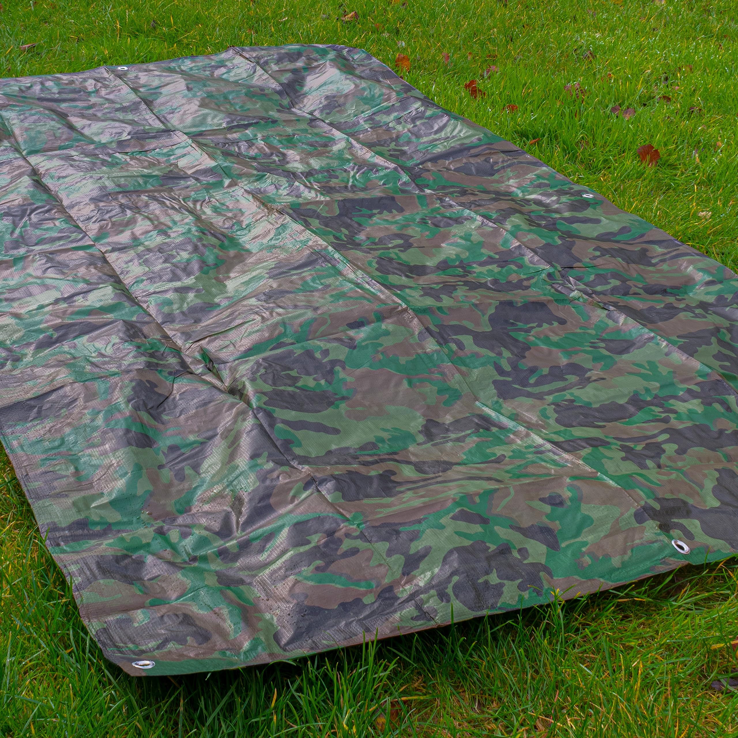 Waterproof camouflage tarpaulin/ground cover sheet/army basha tarp ideal for birdwatching,tent covers,garden cover up (3m x4m)
