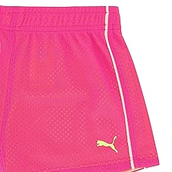 PUMA Girls' Little Active Short, Pink Glo, 4