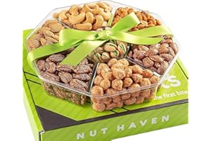 NUT HAVEN Nuts Gift Basket - Extra Large Assortment Of Sweet & Roasted Salted Gourmet Nuts - Assorted Food Gift Box for Mothers Day, Mom, Her, Wife, Fathers Day, Sympathy, Family, Men & Women